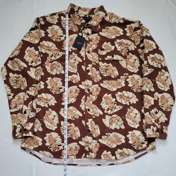 Filson Field Flannel Shirt Sorrel Horse/Wildlife Nature Mens Sz XXL NWT - Picture 9 of 10